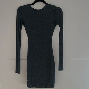 Naked Wardrobe grey stretch dress